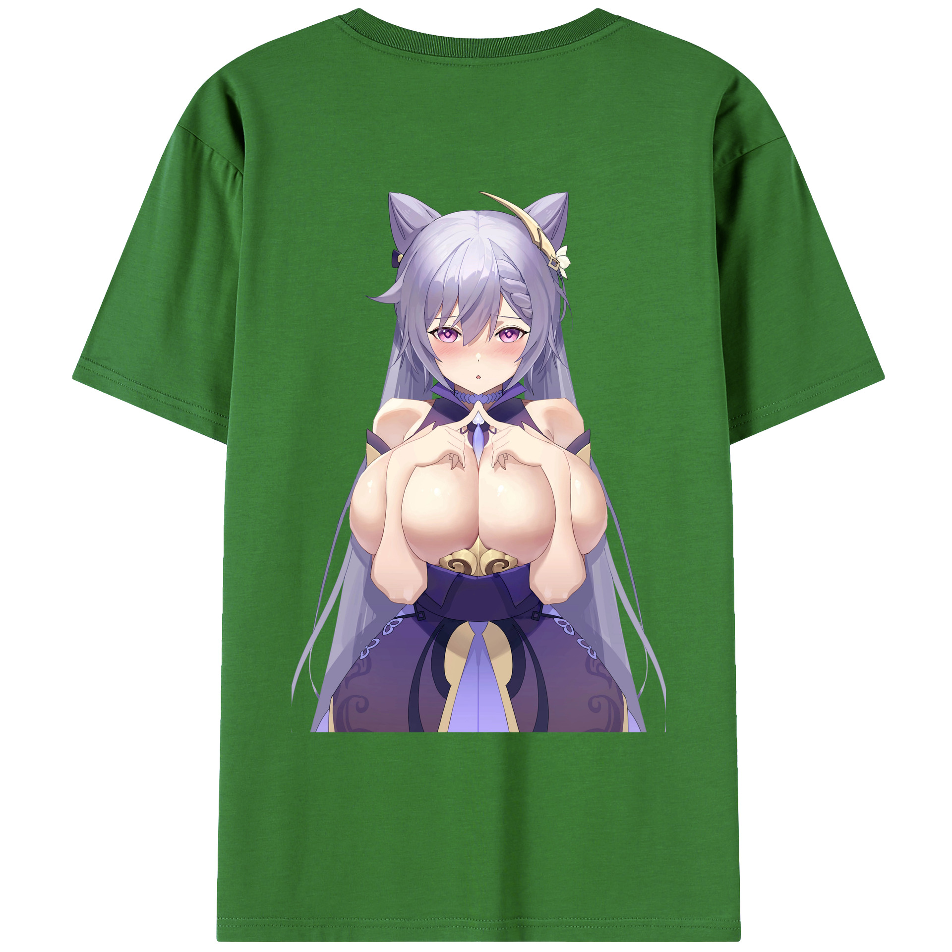 げんし神 刻晴 こくせい genshin Kokusei レディース半袖Tシャツ(バックプリント)
